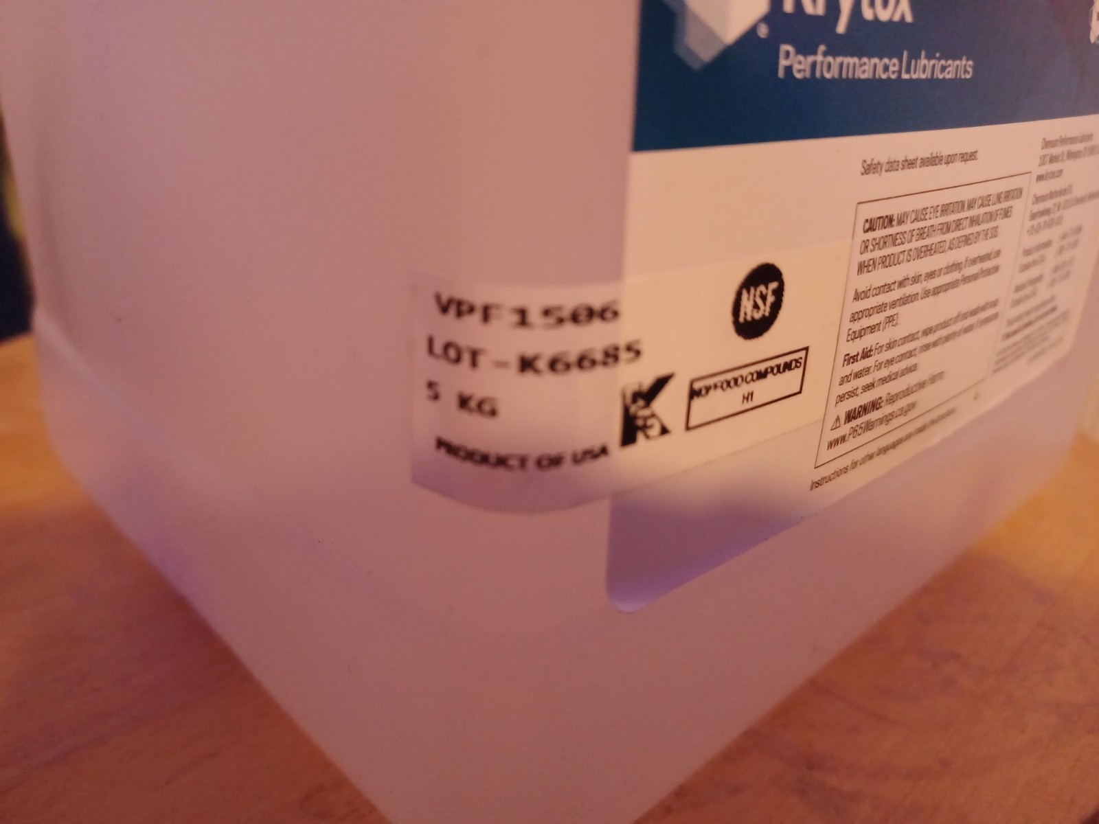 Krytox 1506 5Kg, Synthetic, Clear