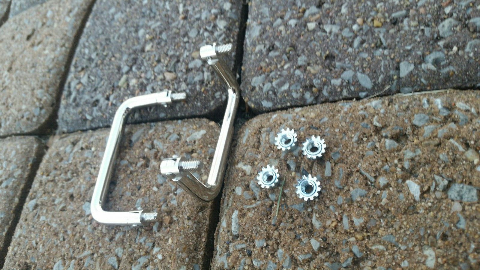 2X Handles small 2-1/4in. chrome hinged folding #SM 2ea.