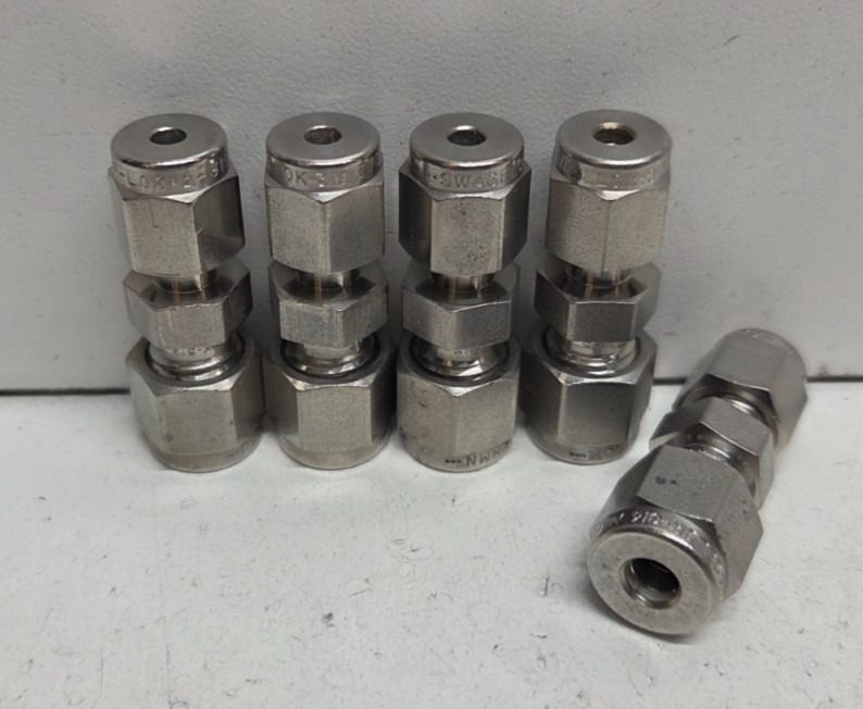 LOT OF 5 NEW NO BOX! SWAGELOK 3/16″ TUBE X 1/8″ TUBE UNION REDUCERS SS-300-6-2