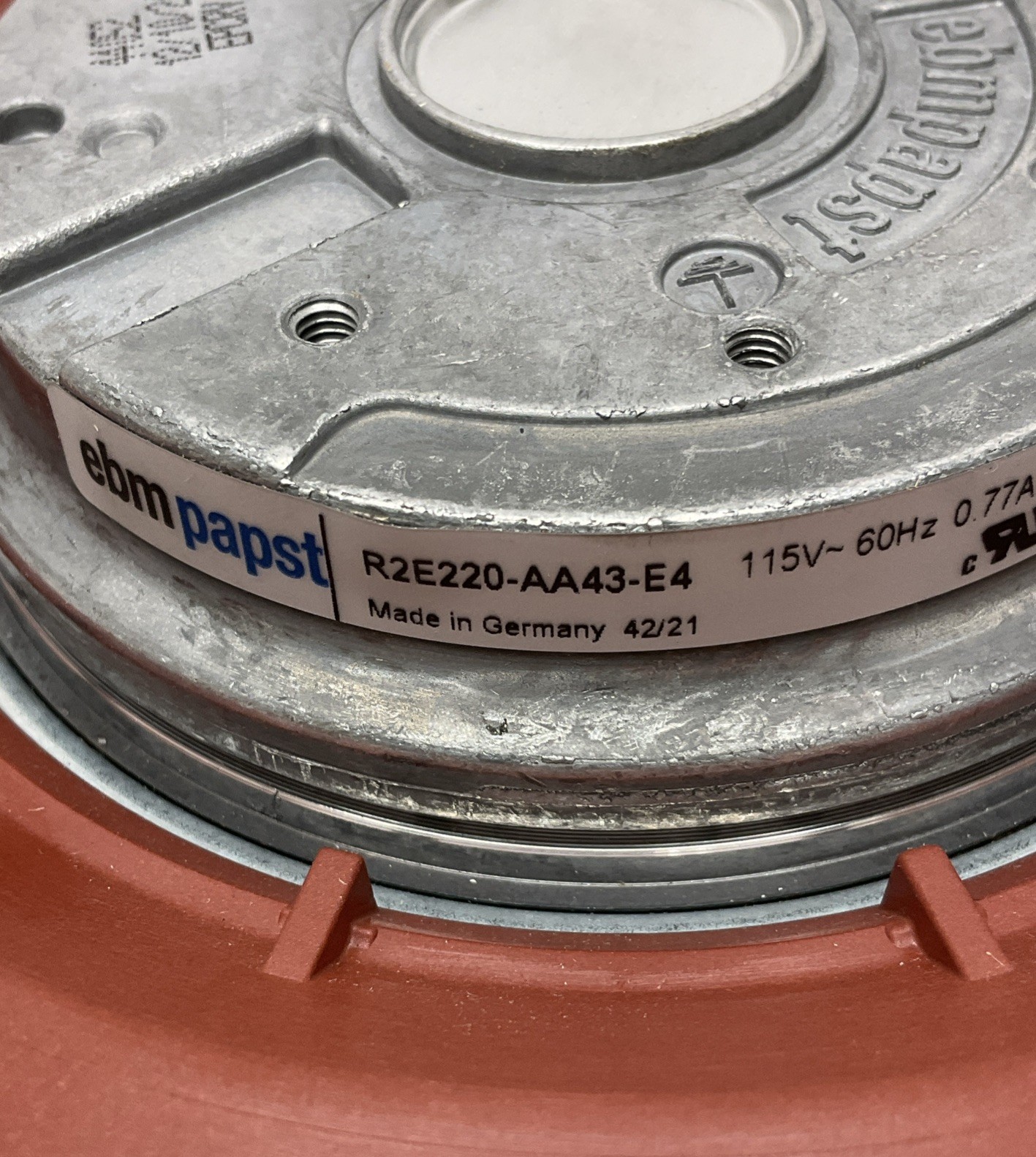ebmpapst R2E220-AA43-E4 Motorized Impeller Fan 115VAC, 0.77A, 87W 220X63mm