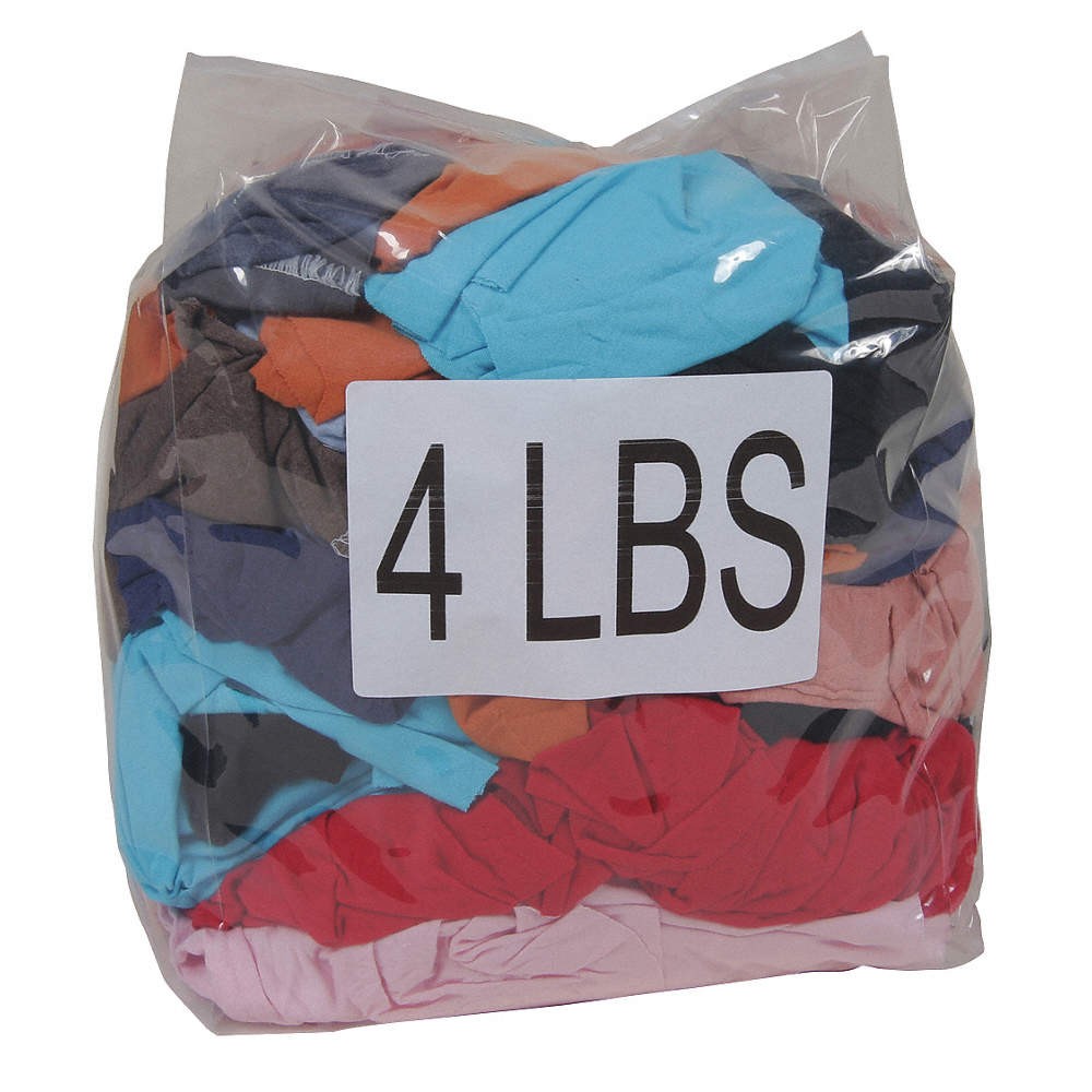 Grainger Approved G342004BG Cloth Rag,Reclaimed,Size Varies 4MY52