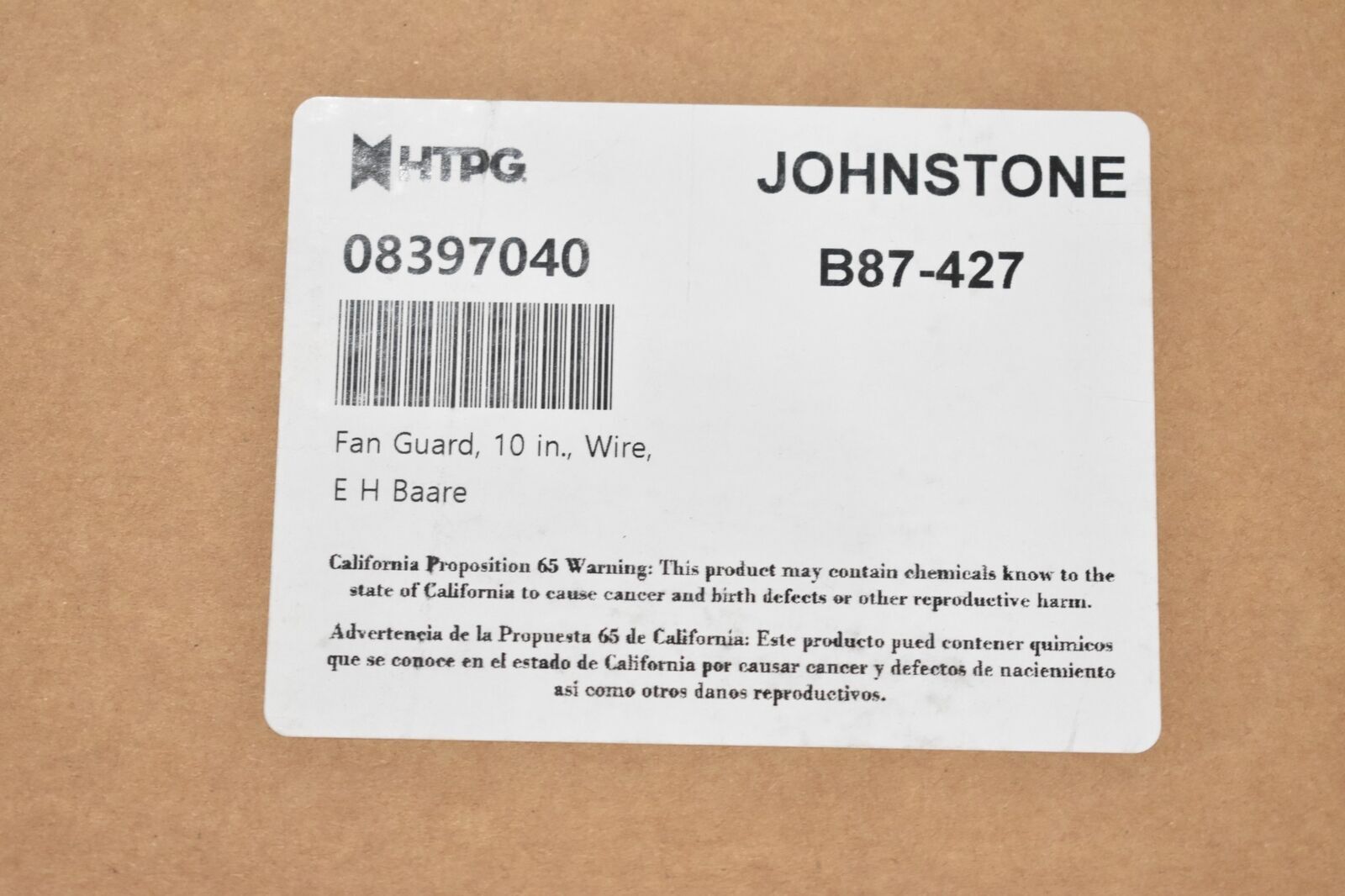 JOHNSTONE 08397040 METAL WIRE FAN GUARD FOR 10″ BLADE