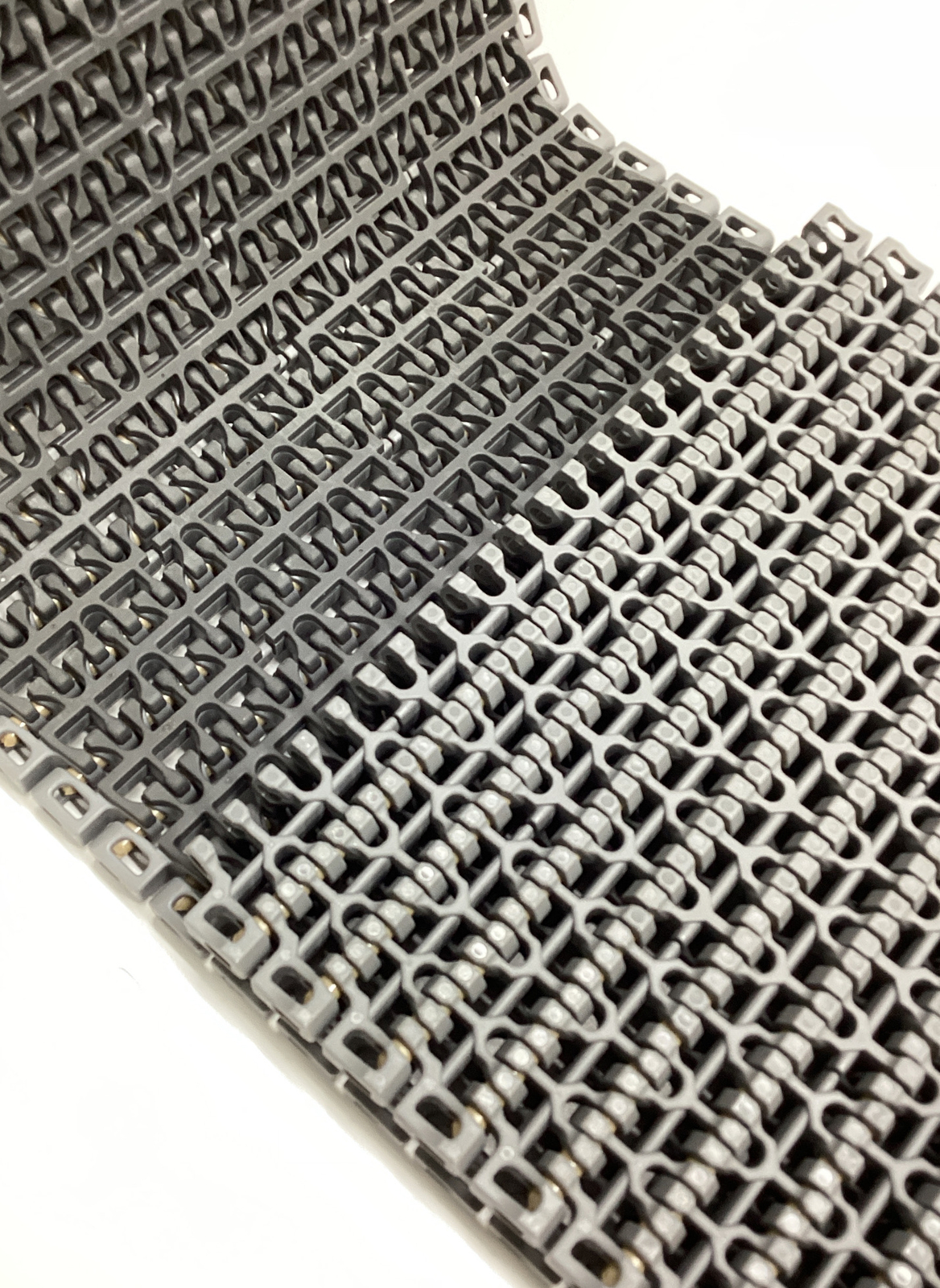 Intralox 23426 Grey 1100 Ser. Flush Grid Friction Top 8″ X 10′ 200 Rows
