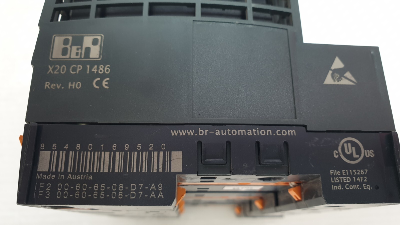 B&R Automation X20 CP 1486 Rev. H0 Central Processing Unit (CPU) Module