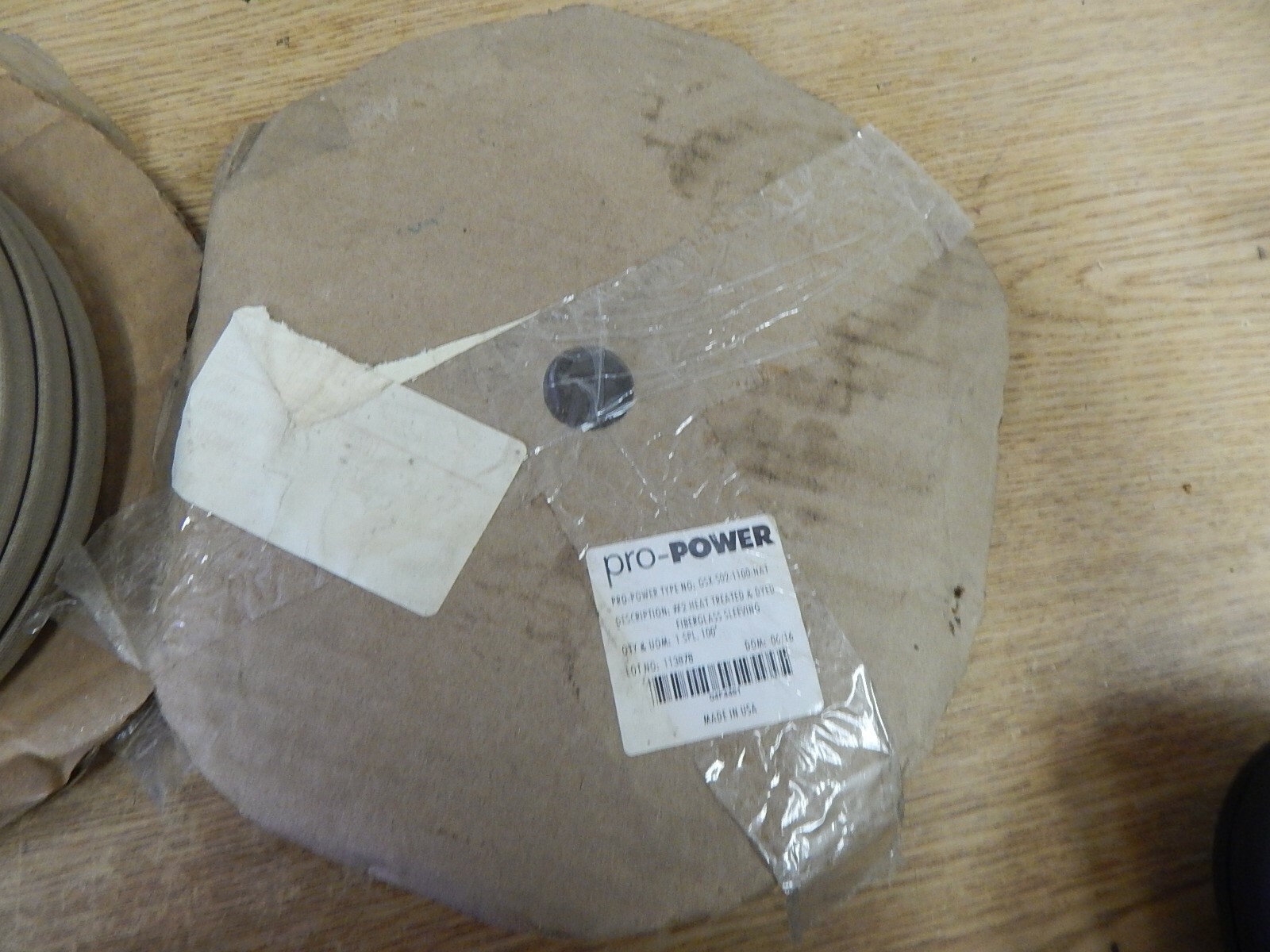 NEW Pro-Power GSX-S02-1100-NAT #2 Heat Treated Fiberglass Sleeving 100′