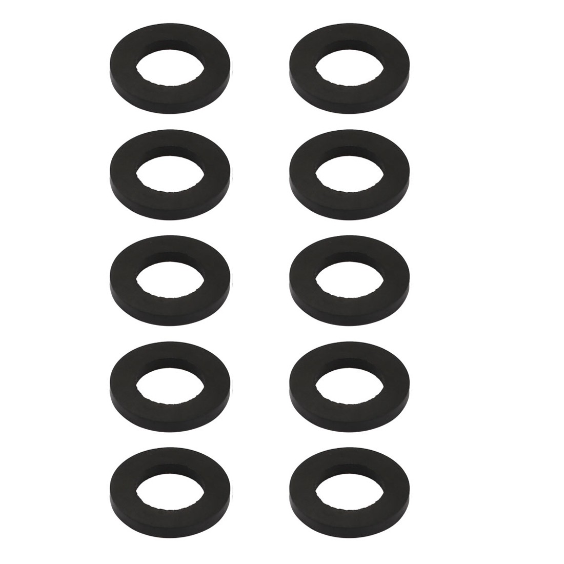 10 Pack 14x24x3mm Black Rubber Round Flat Washer Assortment Size Flat Washer
