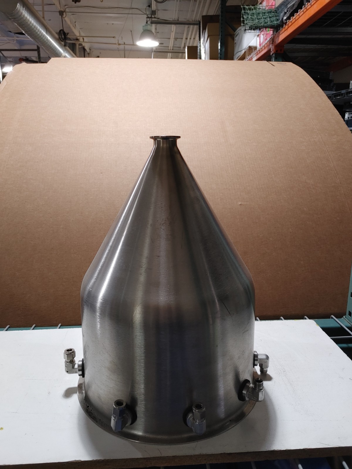 Stainless Steel Conical Process Vessel with Internal Helical Coil