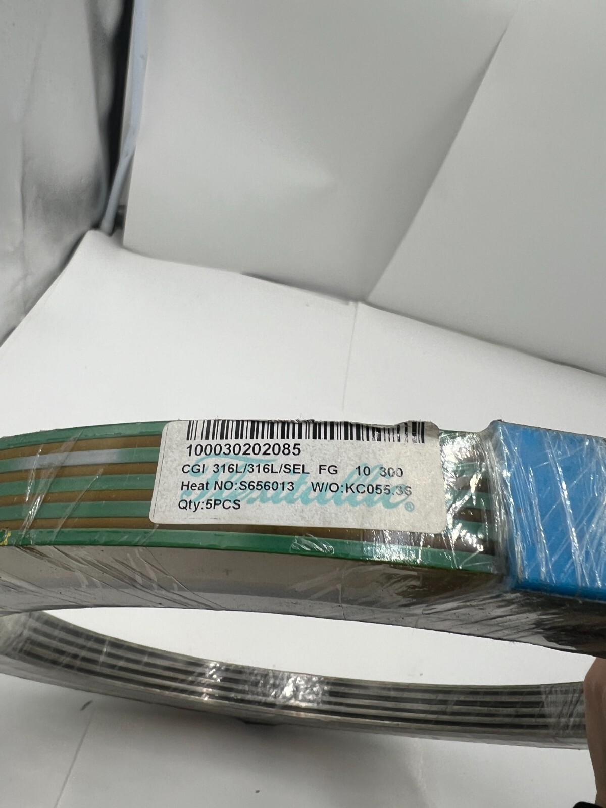 (QTY 5) Flexitallic 100030202085 Spiral Wound Gasket 10″ 300 Yellow 316L/316L/FG