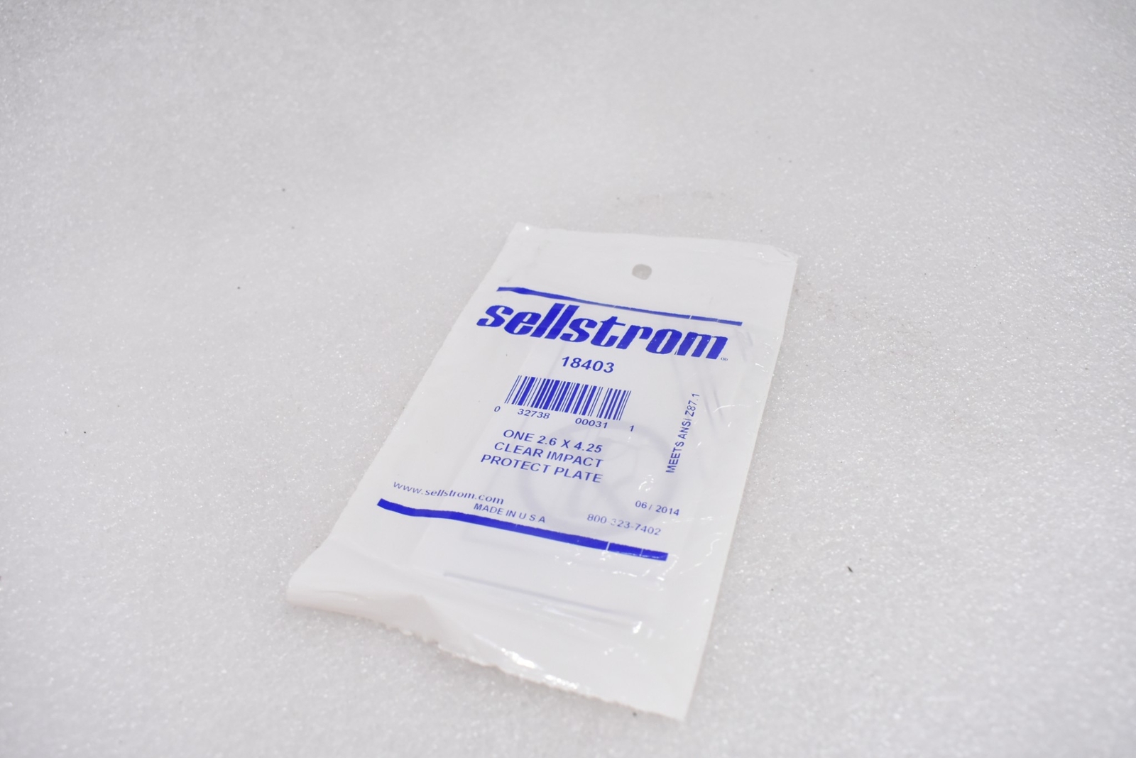 SELLSTROM 18403 CLEAR IMPACT PROTECT PLATE 2.6″ X 4.25″ MADE IN USA (LOT OF 16)