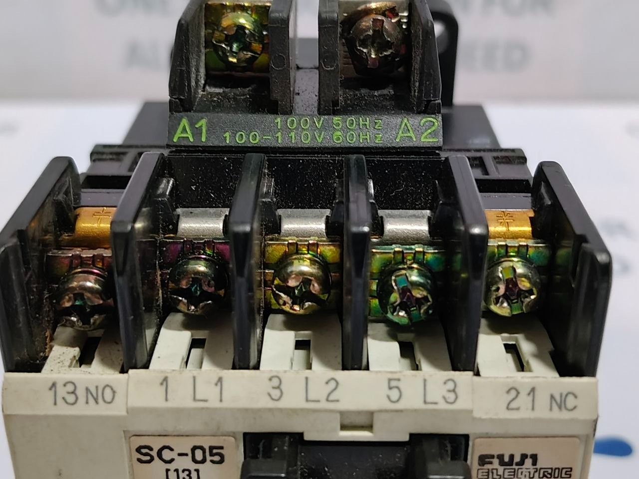 Fuji Electric SC-05 (13) Contactor Coil Voltage 100V 50Hz 100-110V 60Hz