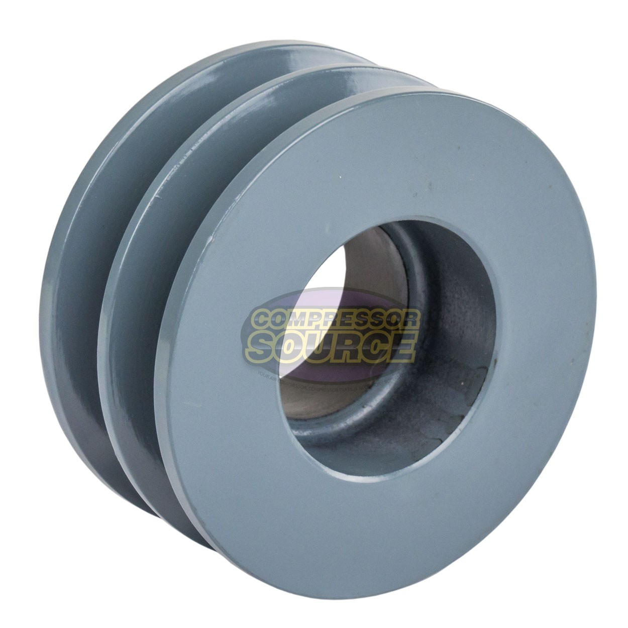 Cast Iron 3.75″ Dual Groove Pulley Belt B Section 5L with 1″ Sheave Bushing