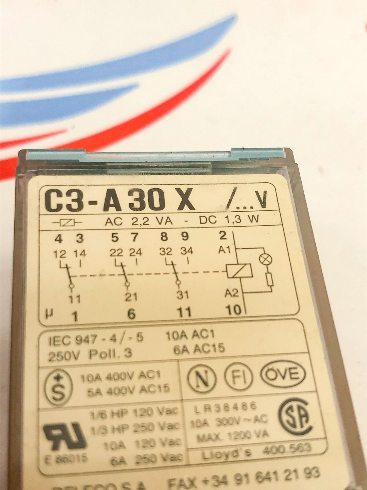 RELECO-MG C3-A30X PLUG-IN RELAY 11-PIN 250V