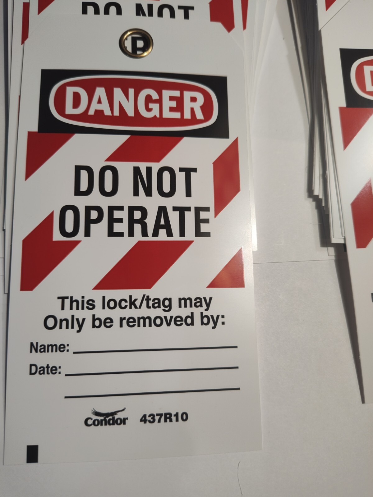 Condor Cndr-51511-7 Lockout Tag,Rectangle,5-3/4″ H,3″ W,Pk25