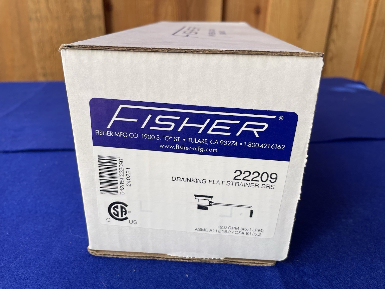 FISHER 22209 DRAINKING FLAT STRAINER IN BRASS 12 GPM 45.4 LPM ASME OEM PART