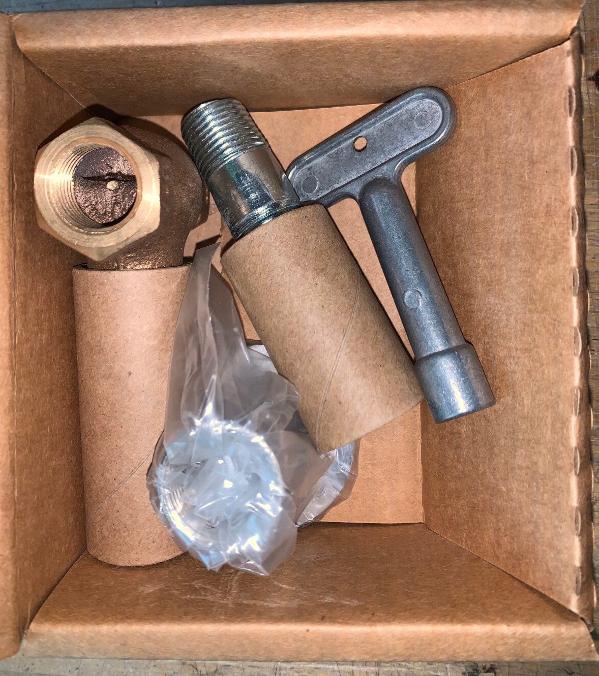 Arrowhead Brass 258 Straight Gas Log Lighter Valve with Chrome Flange and Key