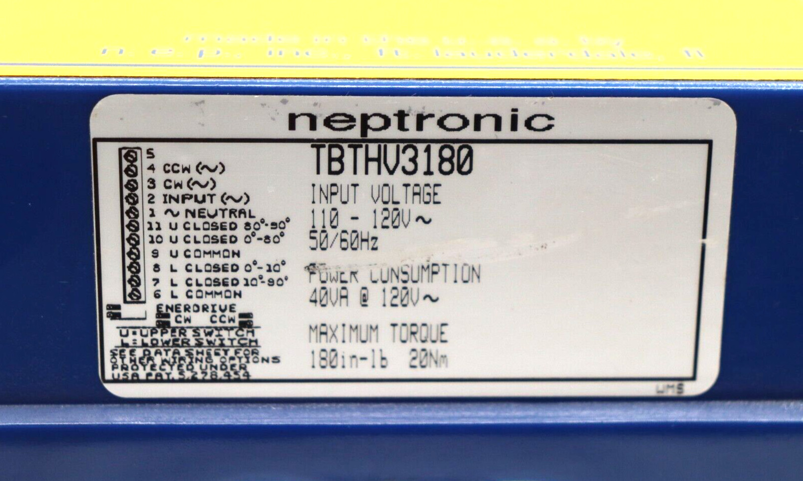 Neptronic True Blue TBTHV3180 Electrical Actuator