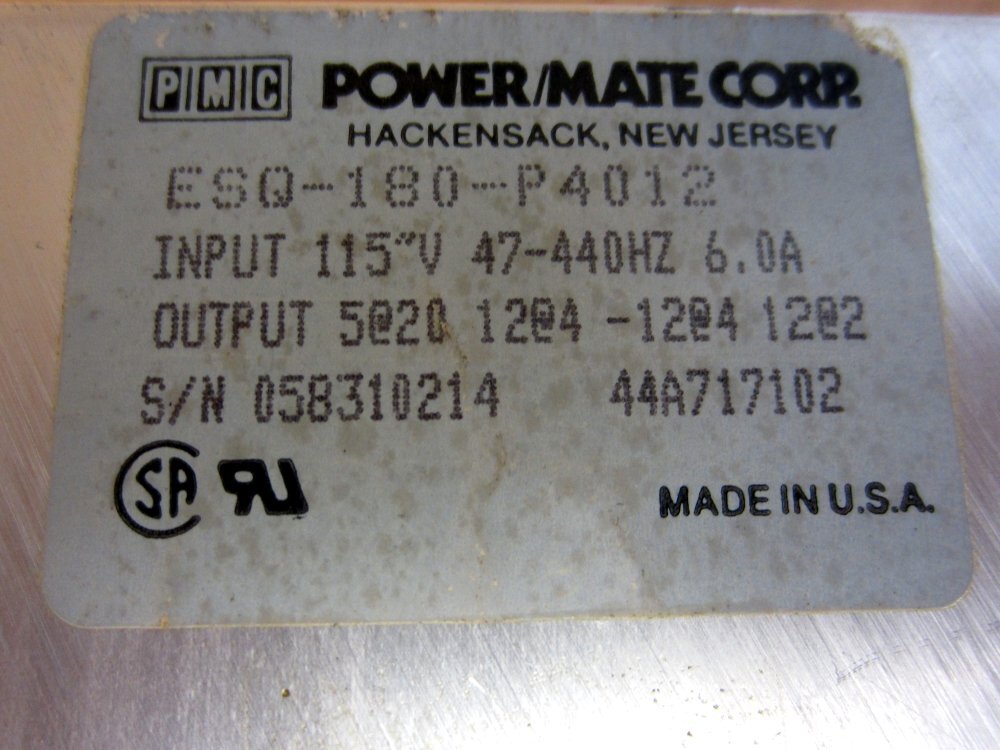 Power/Mate ESQ-180-P4012 Power Supply ESQ180P4012
