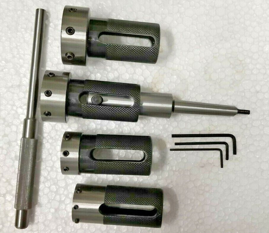 Lathe Tailstock Die Holder Set Of 4 Floating Type MT1 SHANK Holds Metric Die