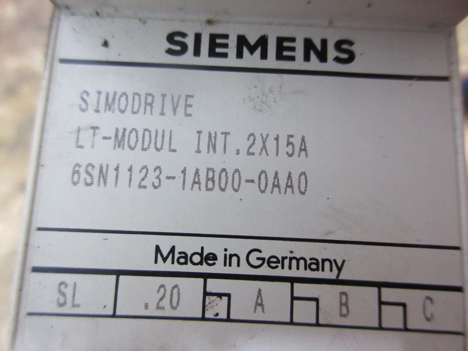 HERMLE SIEMENS 6SN1123-1AB00-0AA0 HEIDENHAIN INTERFACE ID.NR.291 070 01