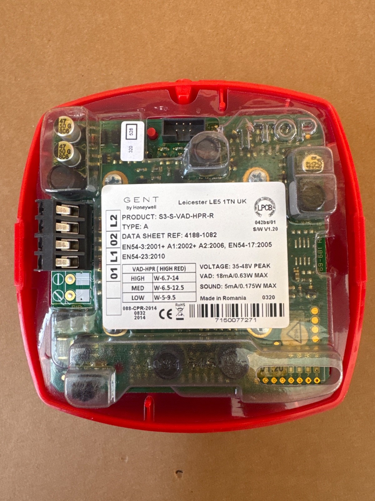 GENT S3-S-VAD-HPR-R S3 SOUNDER/VAD/High Perf Red/Red Body
