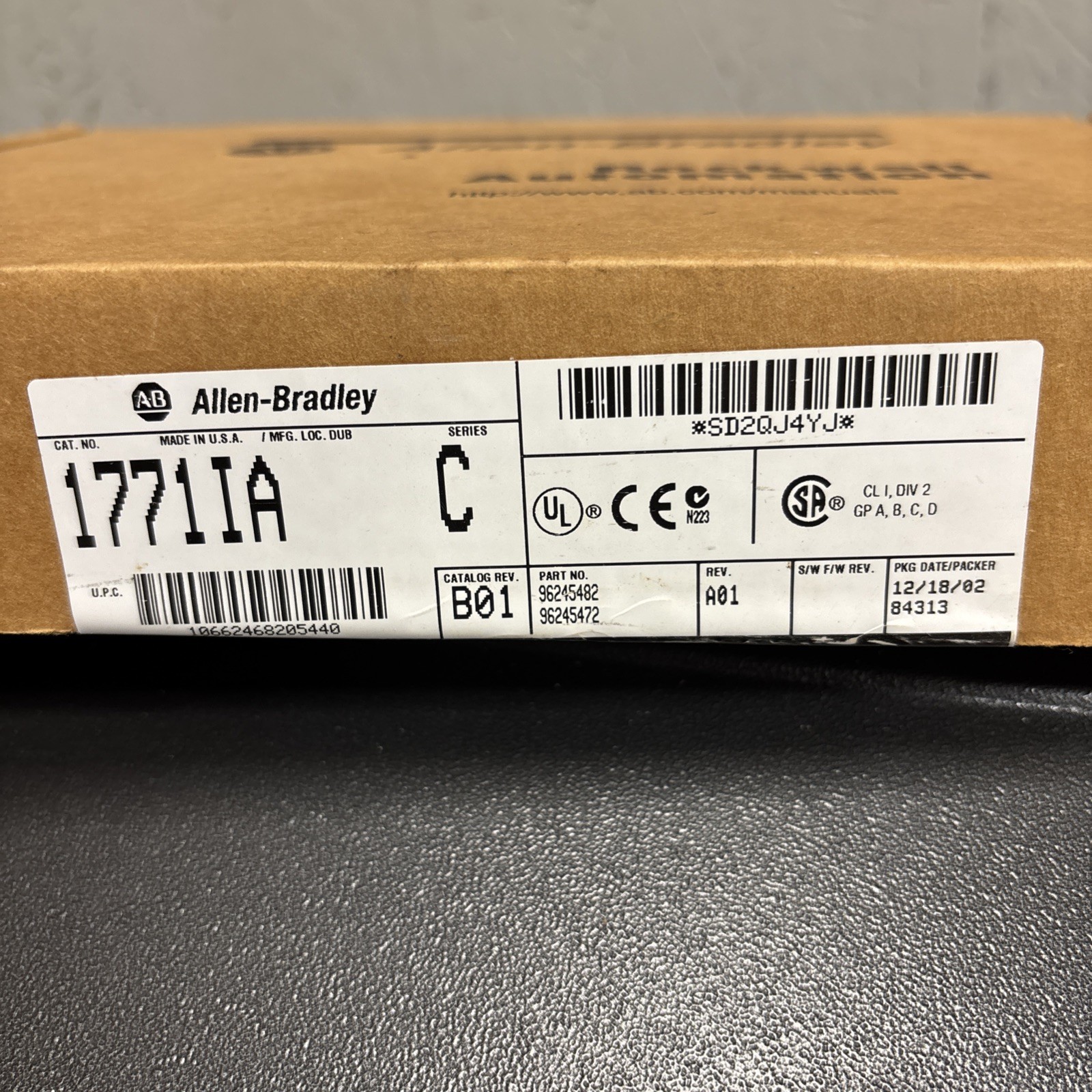 NOS Allen-Bradley 1771-IA Series C 120V AC/DC Input Module 1771IA,