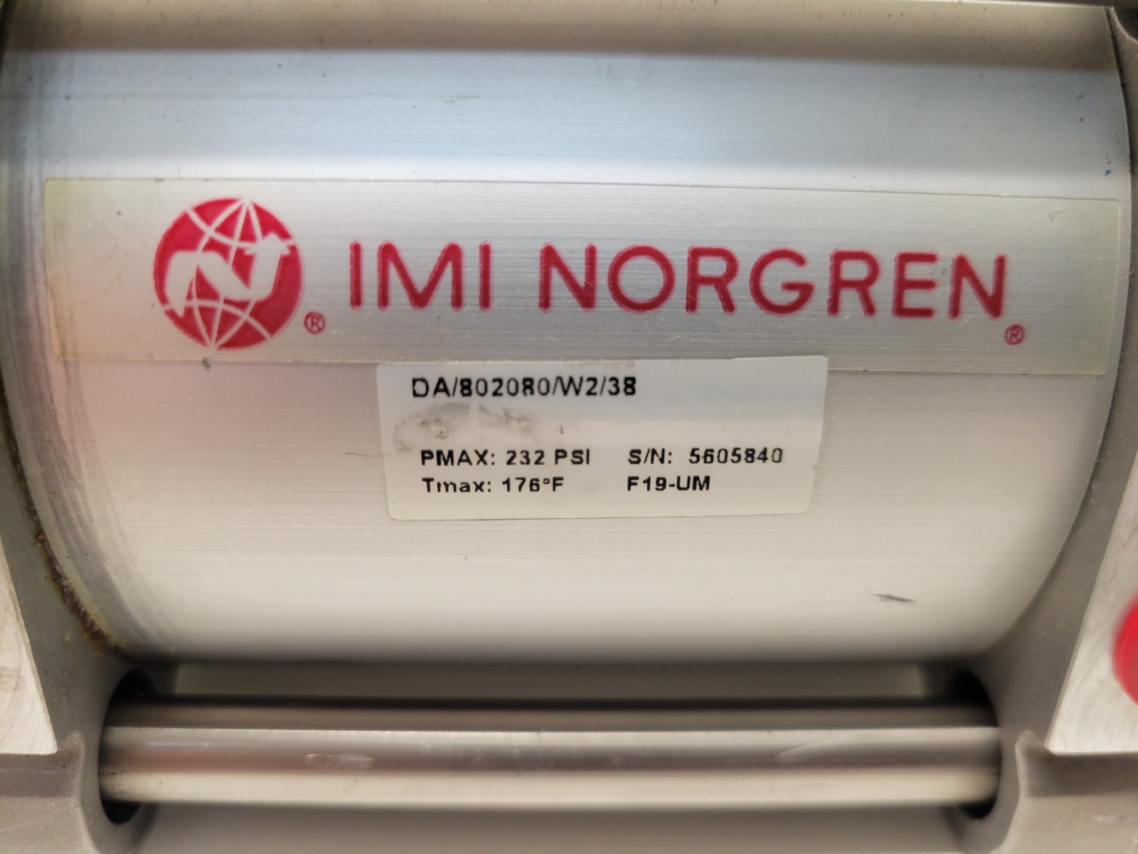 NEW OLD STOCK! IMI NORGREN PNEUMATIC CYLINDER DA/802080/W2/38