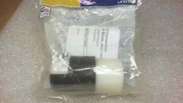 Leviton 061-5369-C Industrial Grade Straight Blade Connector-New In Box