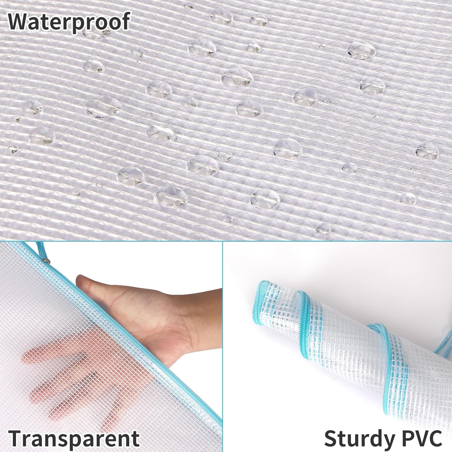 EOOUT 100pcs Mesh Zipper Pouch, A4 Size, 10 Colors Bags for Colorful