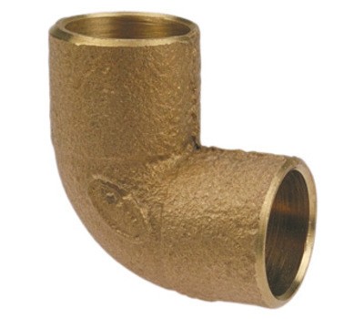 NIBCO 707R 1-1/2″ x 1″ Sweat Cast Bronze 90Â° Elbow