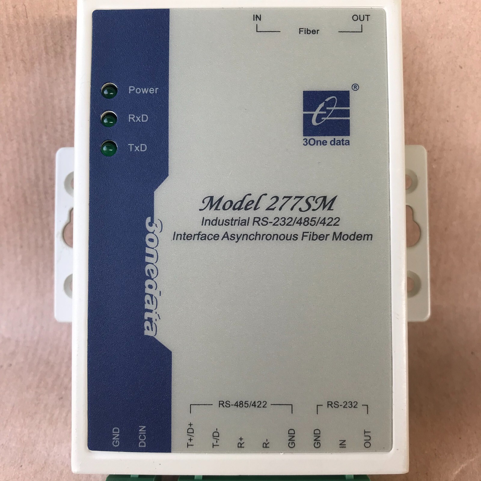 3ONEDATA 277SM INTERFACE ASYNCHRONOUS FIBER MODEM MODEL277-S-SC-20KM