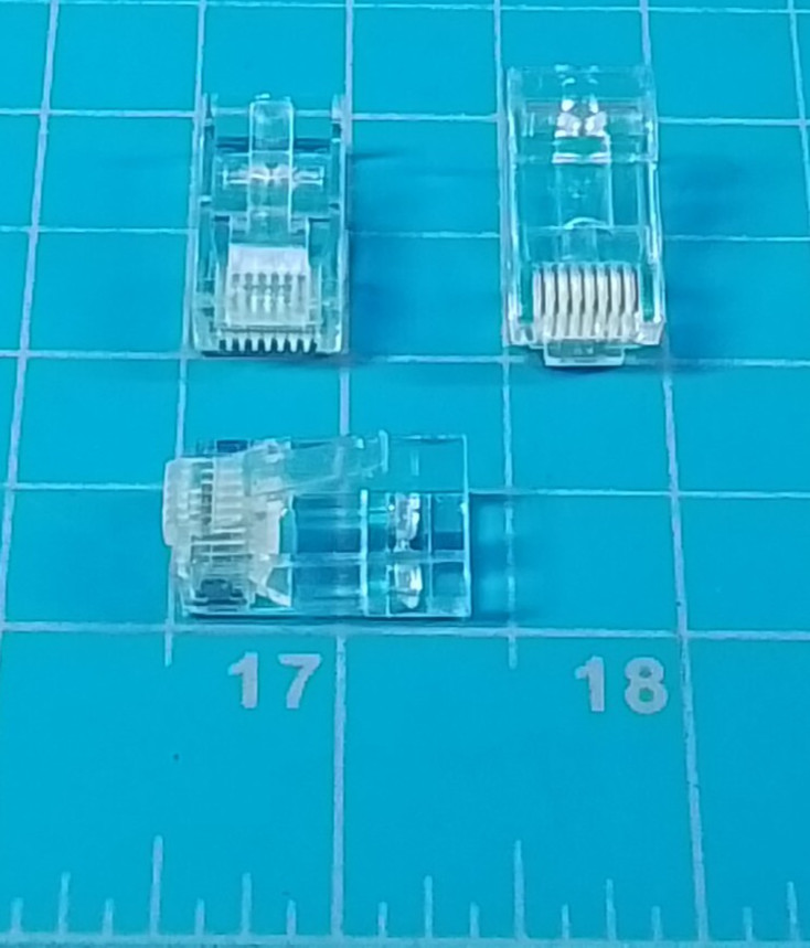 Simply45 S45-1500 Cat5E Unshielded Pass-Through RJ45 Modular Plugs 100 pc/Jar