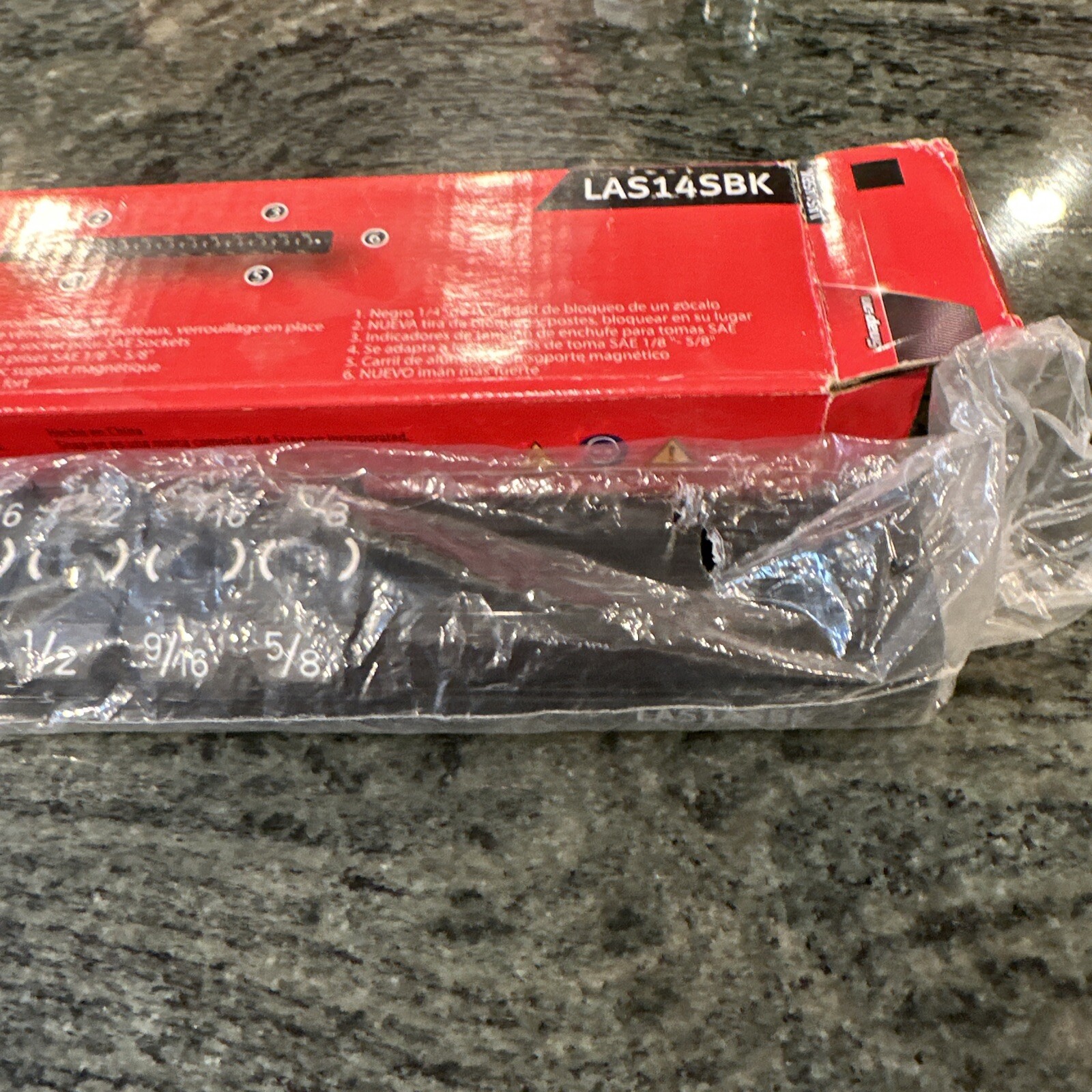 Snap On las14sbk lock a socket extreme 1/8-5/8 1/4 drive sae black new