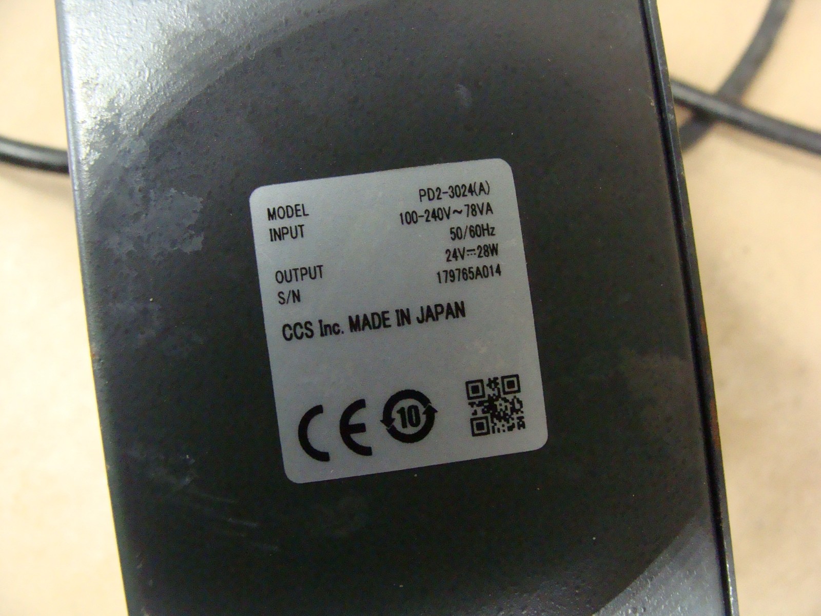 CCS LIGHT SOURCE LED POWER SUPPLY PD2-3024(A) 100-240V W/POWER CORD