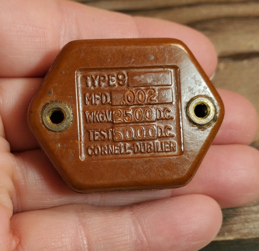 Cornell Dubilier TYPE 9 Capacitor MFD-.002