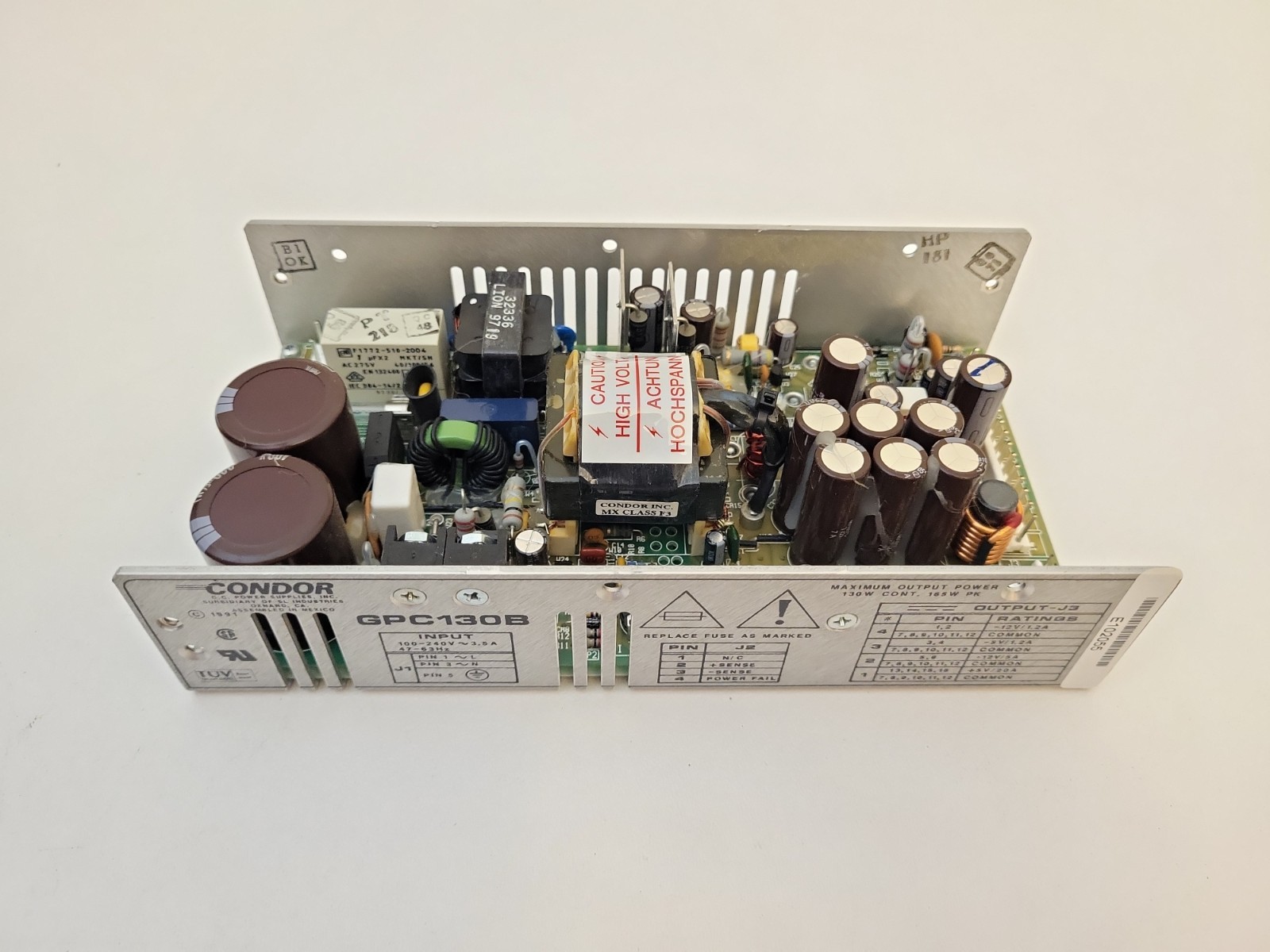 CONDOR GPC 40B POWER SUPPLY 100-240V 1.3A 47-63HZ