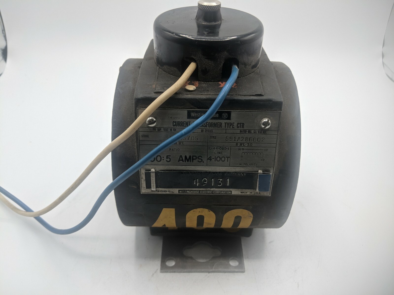 Westinghouse 591A286G02 400:5, 4-100T Current Transformer