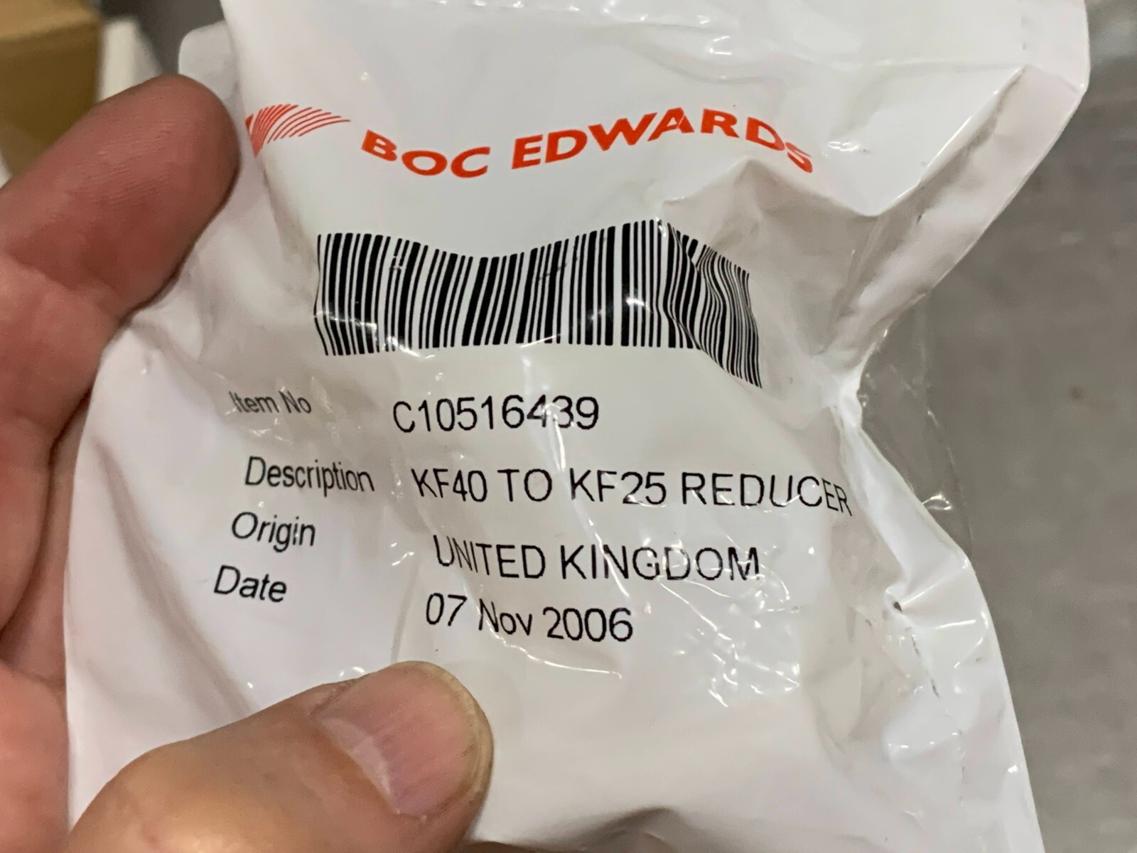 BOC Edwards KF40 to KF25 Reducer Aluminum P/N C10516439