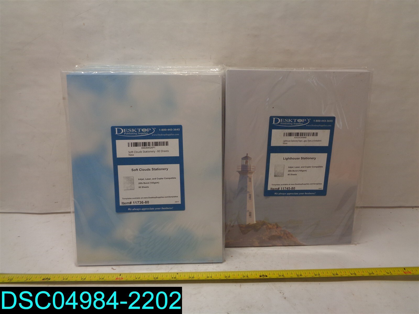 QTY=800 (10PK OF 80) Lighthouse & Soft Clouds Stationery Paper 11736-80/11745-80