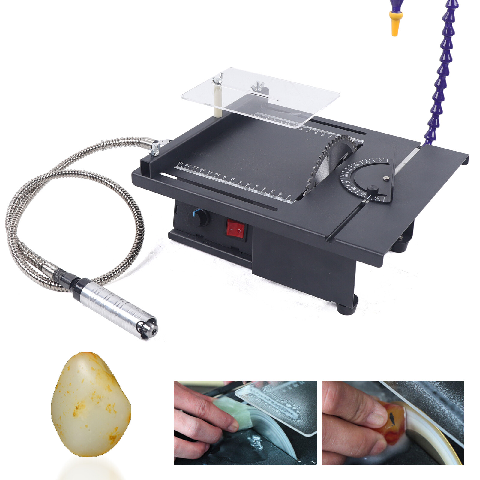 PortableTable Saw,Gem Jewelry Rock Polishing Tool,Jade Cutting Carving Machine