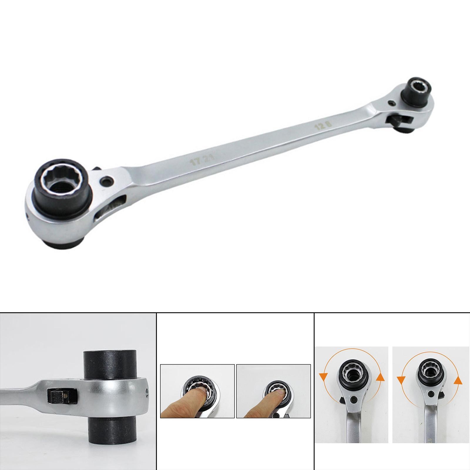 1/4″ Drive 8 in1 Double Head Ratchet Wrench Universal Fast Hand Tools