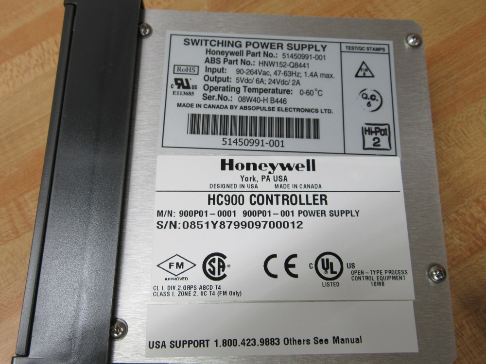 Honeywell 900P01-0001 HC900 Power Supply 51450991-001