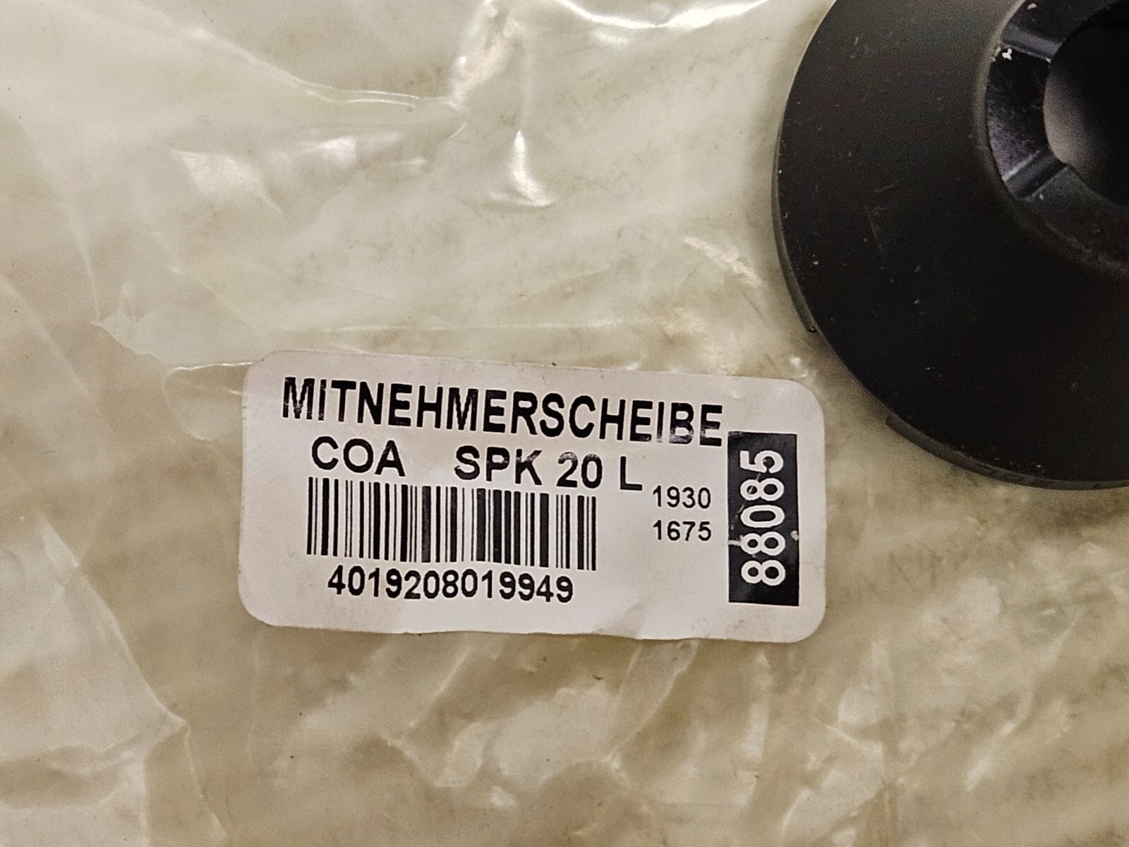 NEW ROHM MITNEHMERSCHEIBE DRIVE CONE FACE DRIVER DISC 88085 COA SPK20L 20L
