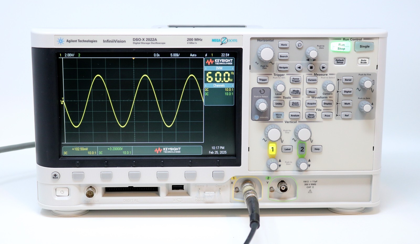 Used Agilent / Keysight DSOX2022A Digital Oscilloscope 2-Channel US Free tax