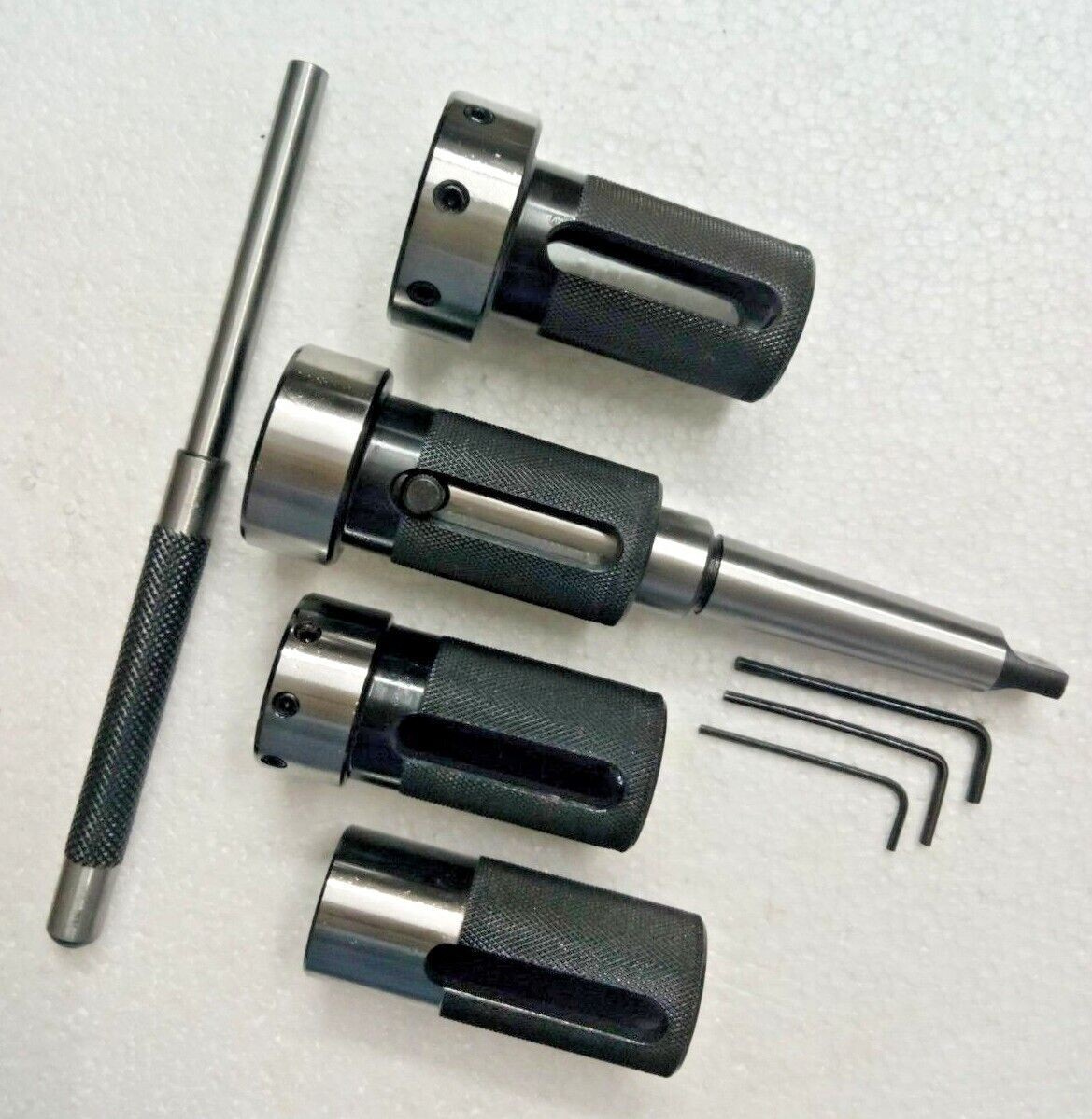 Lathe Tailstock Die Holder Set Of 4 Floating Type MT1 SHANK Holds Metric Die @