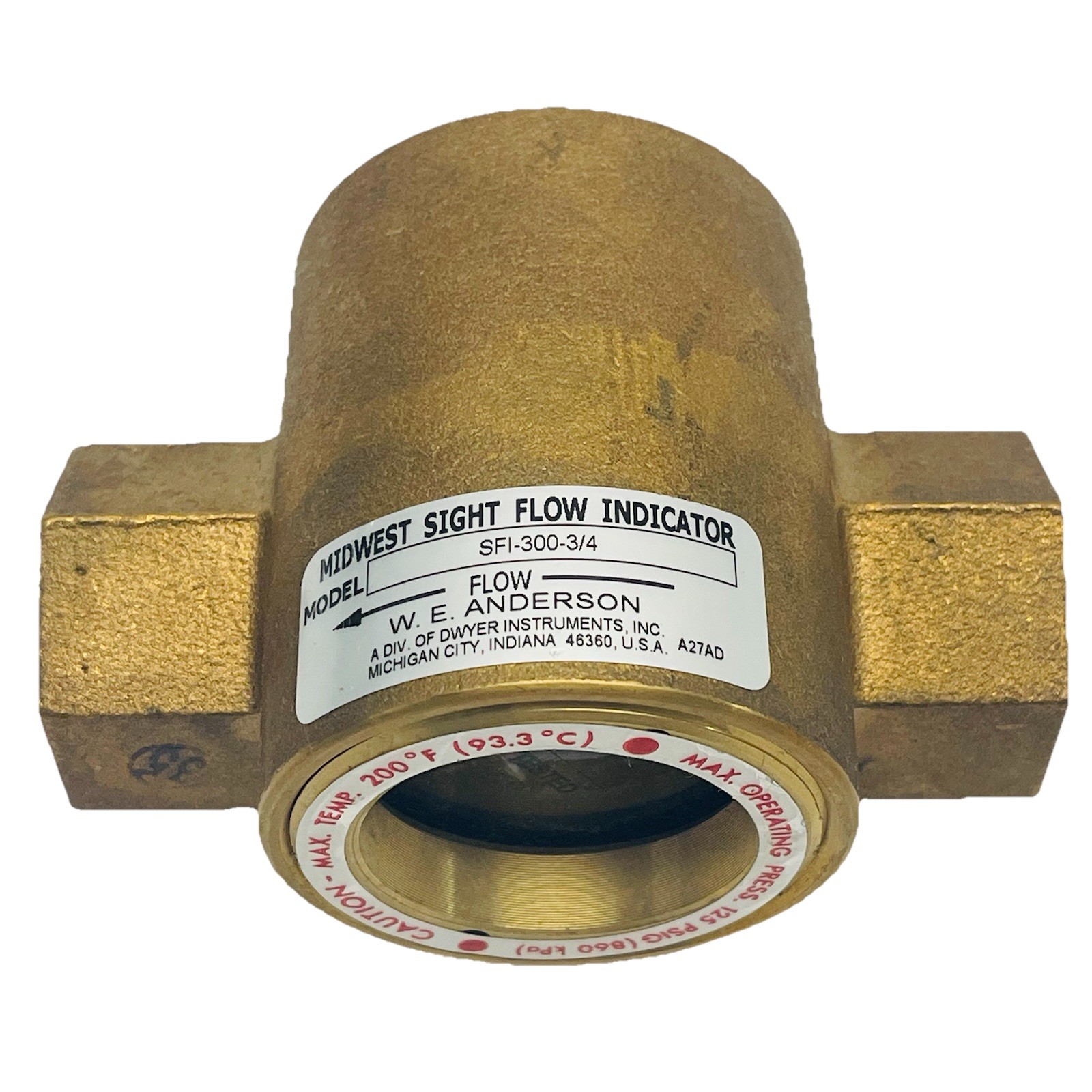 W.E. ANDERSON SFI-300-3/4 FLOW INDICATOR