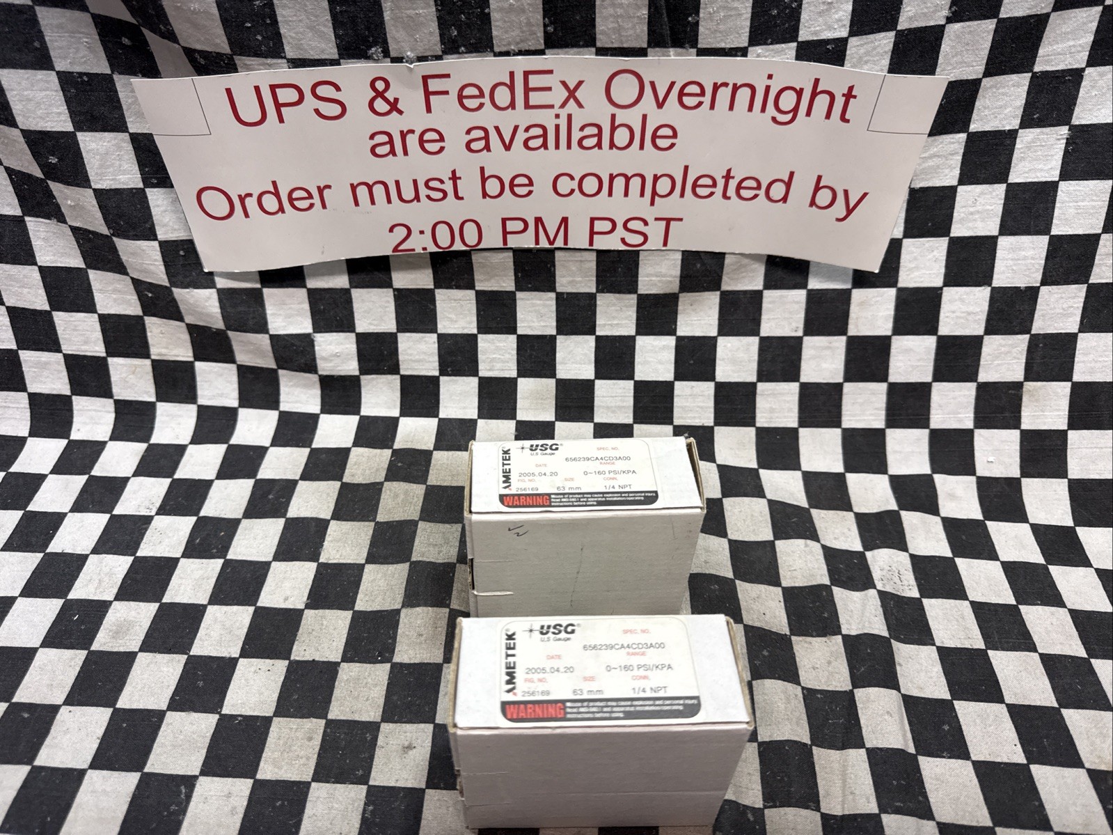 x2 AMETEK USG GAUGE 256169, 0-160 PSI/KPA, 1/4″ NPT SST, 656239CA4CD3A00 #1556D6