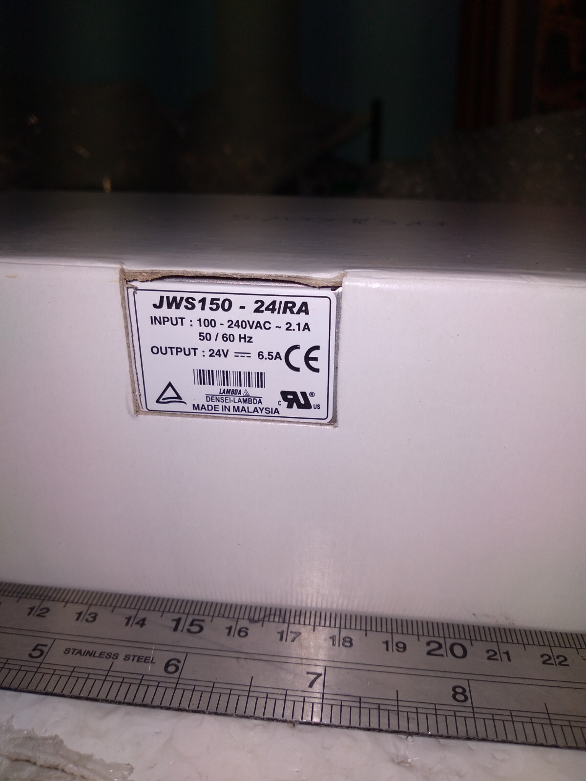 DENSEI LAMBDA POWER SUPPLY JWS50-24/RA EHFP 24 VDC 6.5A