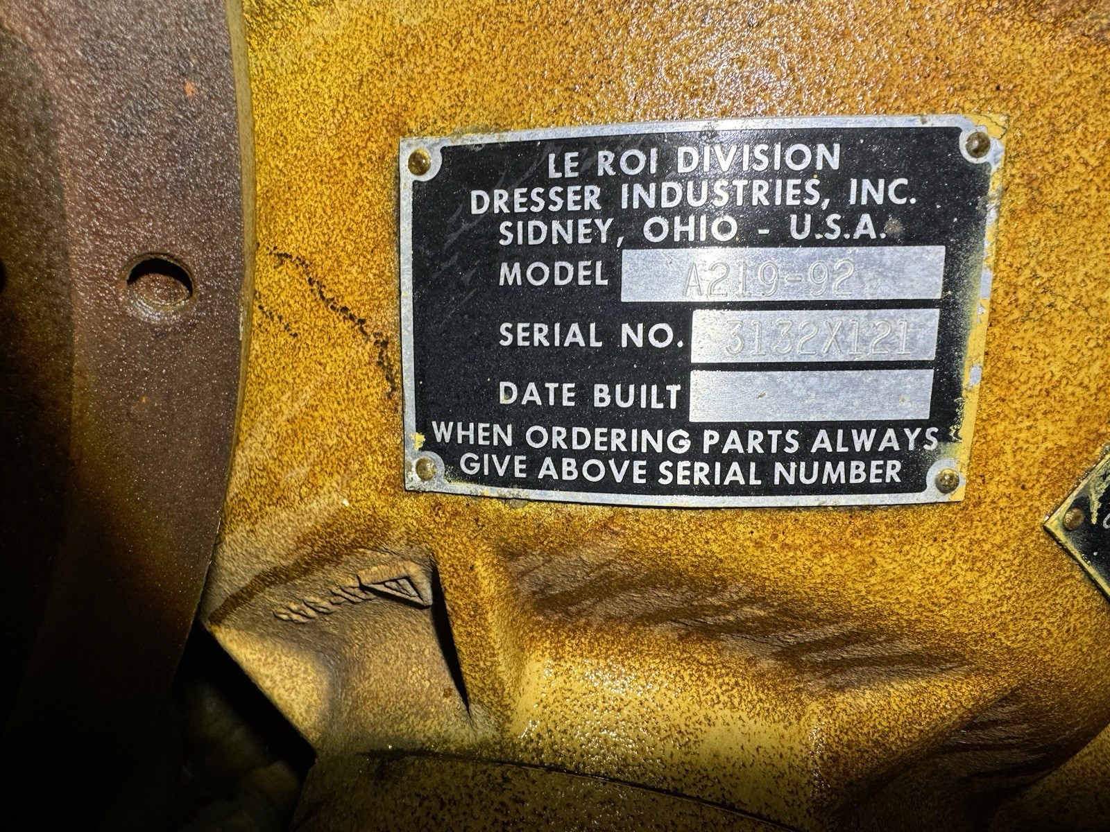 LeRoi Rotary Air End Compressor Pump , A219-92