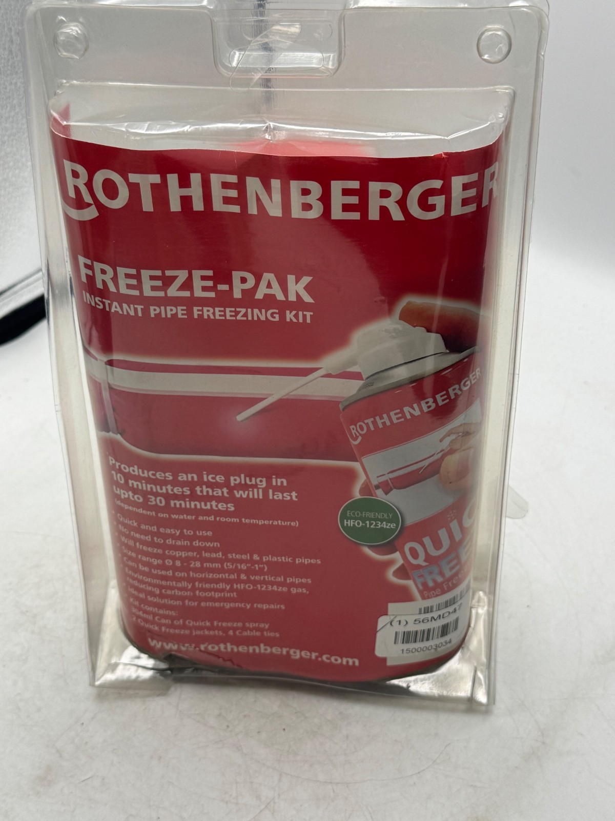 Rothenberger Freeze-Pak Instant Pipe Freezing Kit Pipe Freezer 300ml Red Eco