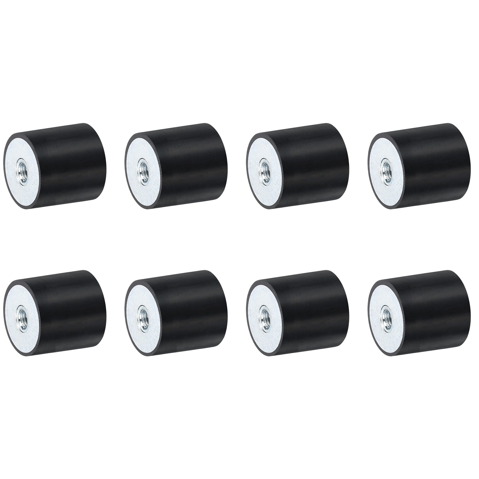 8Pcs 20 x 20mm M5 Thread Female Rubber Mounts, Silent Block Base Block